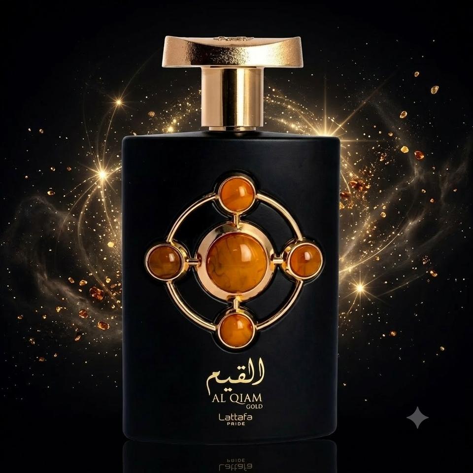 Lattafa Al Qiam Gold 100ml eau de parfum bottle — Perfume Studio