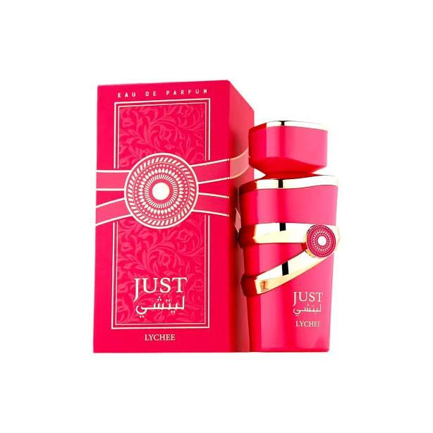Fragrance World Just Lychee 100ml eau de parfum bottle — Perfume Studio