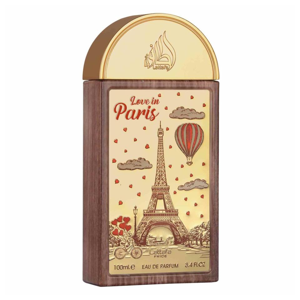 Lattafa Love In Paris 100ml eau de parfum bottle — Perfume Studio
