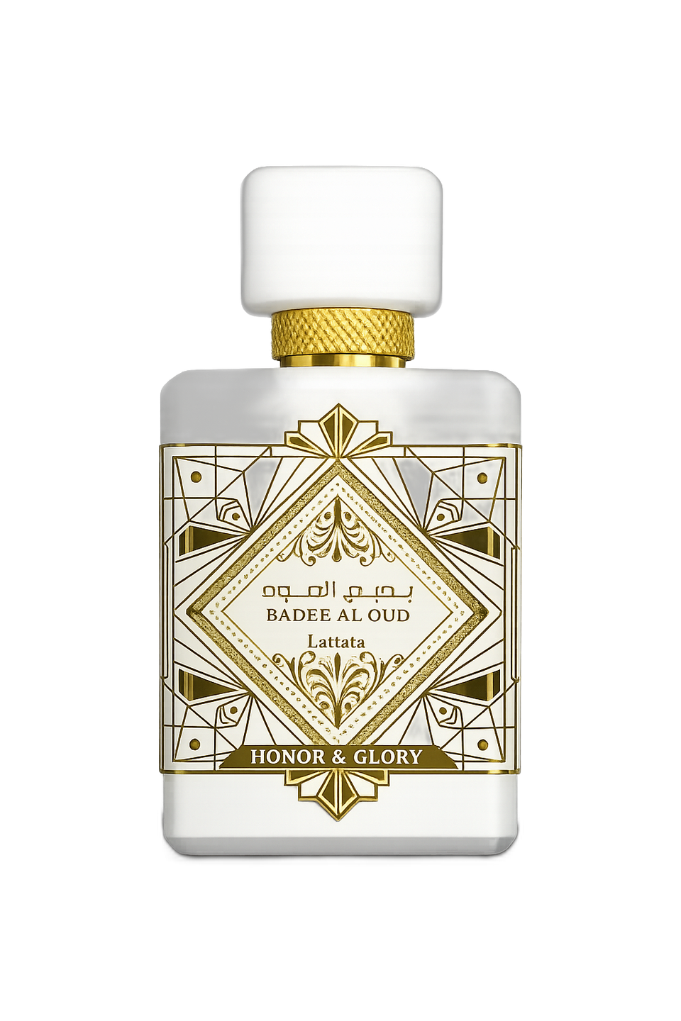 Lattafa Badee Al Oud Honor & Glory 100ml eau de parfum bottle — Perfume Studio