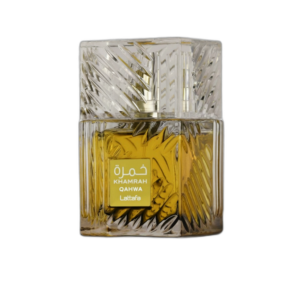 Khamrah Qahwa Lattafa eau de parfum bottle — Perfume Studio
