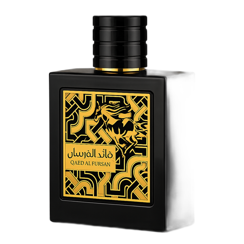 Lattafa Qaed Al Fursan Lattafa 100ml eau de parfum bottle — Perfume Studio