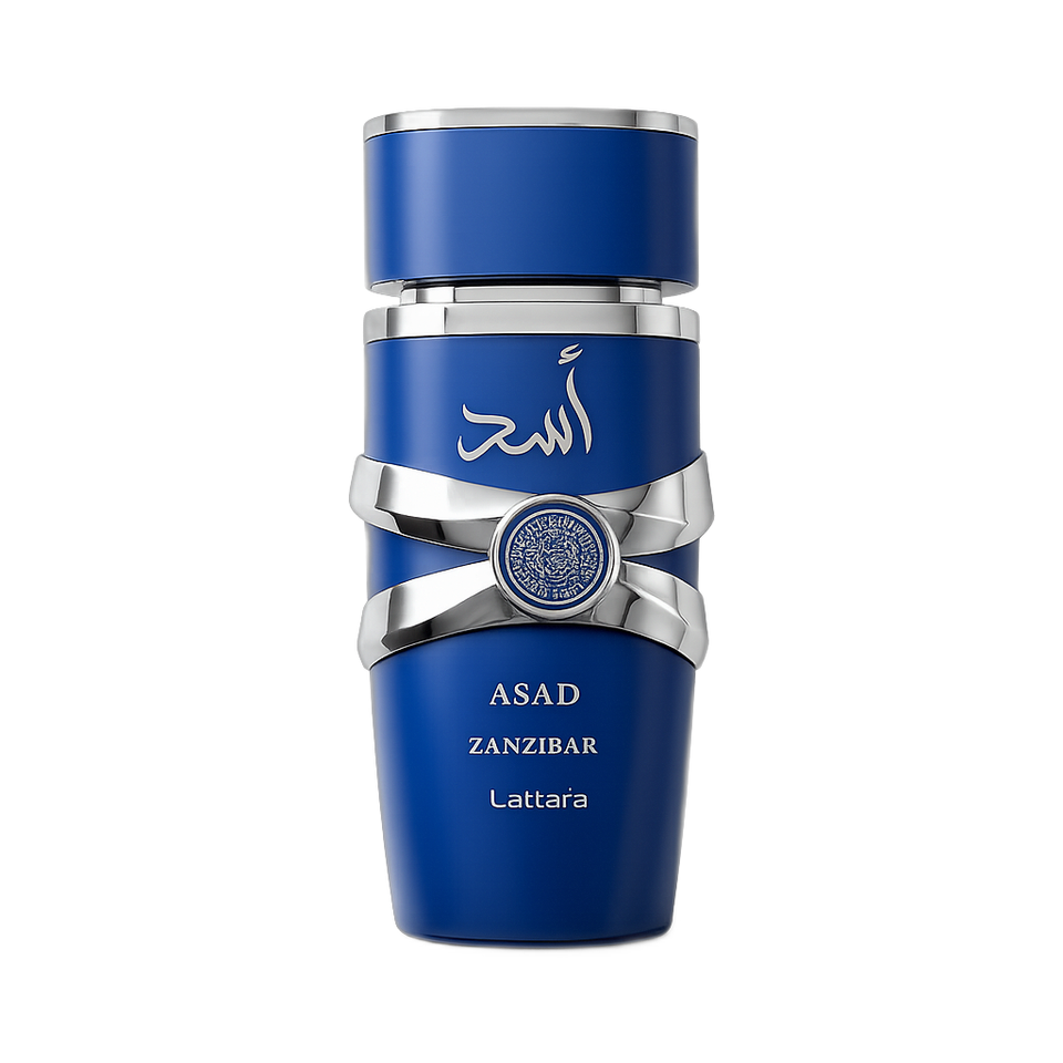 Lattafa Asad Zanzibar Lattafa 100ml eau de parfum bottle — Perfume Studio