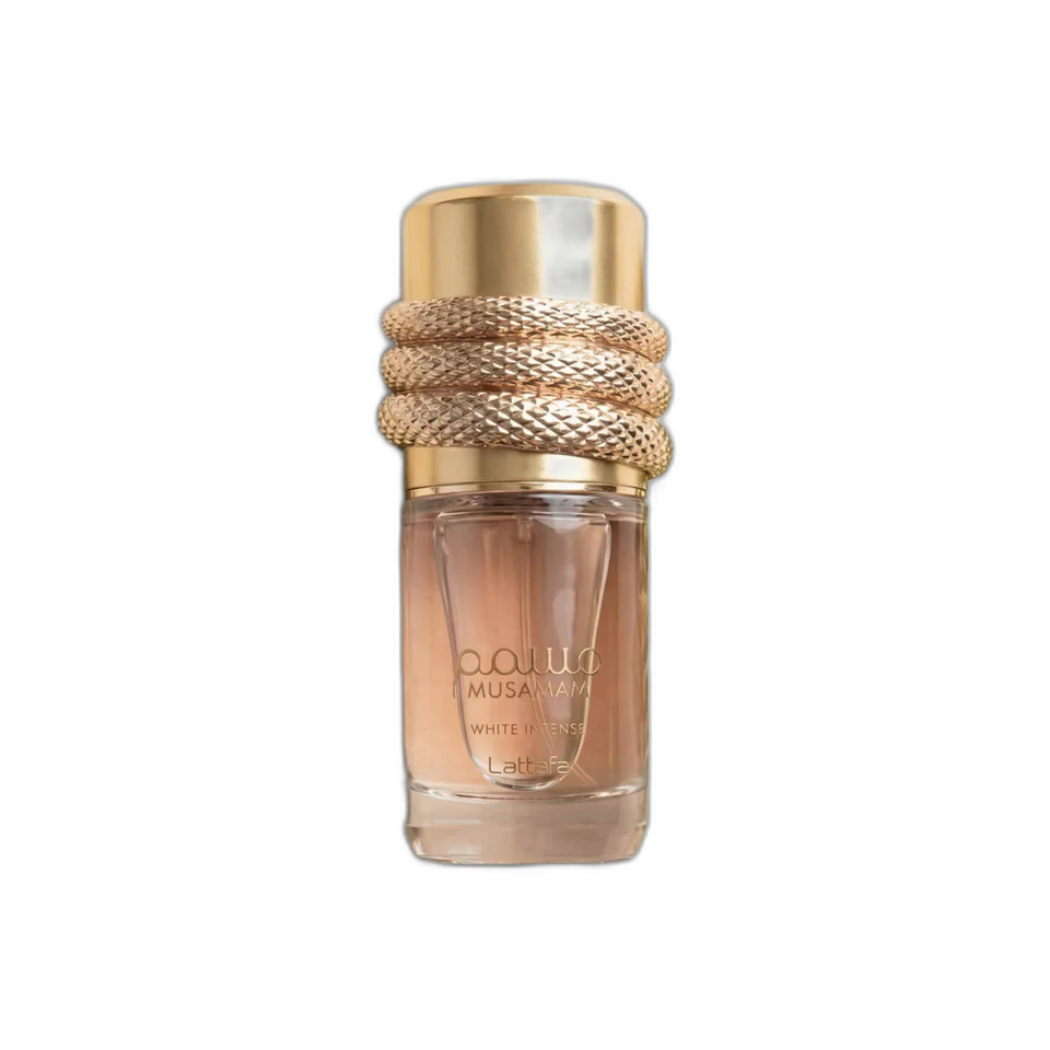 Lattafa Musamam White 100ml eau de parfum bottle — Perfume Studio