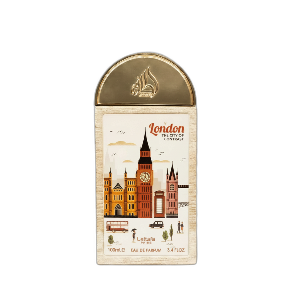 Lattafa London The City Of Contrast Edp 100ml - Lattafa 100ml eau de parfum bottle — Perfume Studio