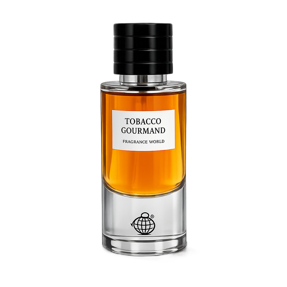 Fragrance World Tobacco Gourmand 80ml eau de parfum bottle — Perfume Studio